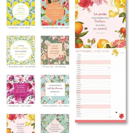 Aquarupella Floral Feeling Slimline Kalender 2027