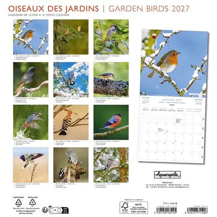 Aquarupella Garden Birds Kalender 2027