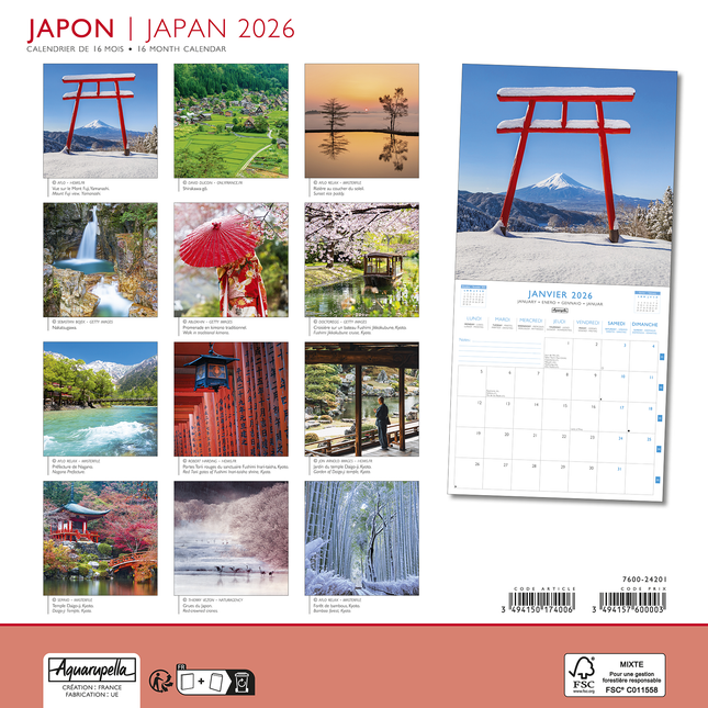 Aquarupella Japan Kalender 2026
