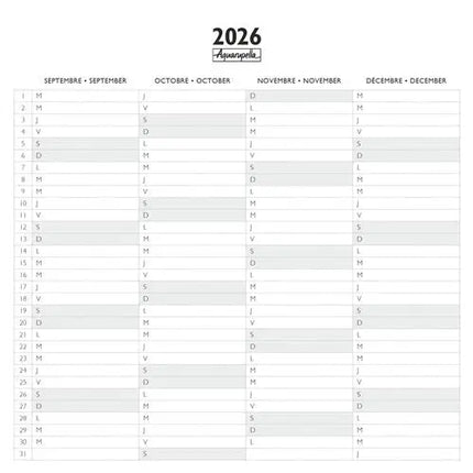 Aquarupella Kittens Kalender 2027 Mini