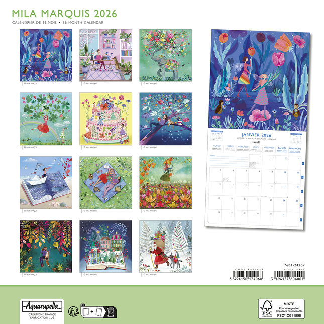 Aquarupella Mila Marquis Kalender 2026