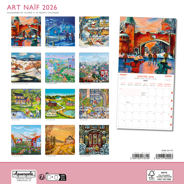 Aquarupella Naive Art Kalender 2026