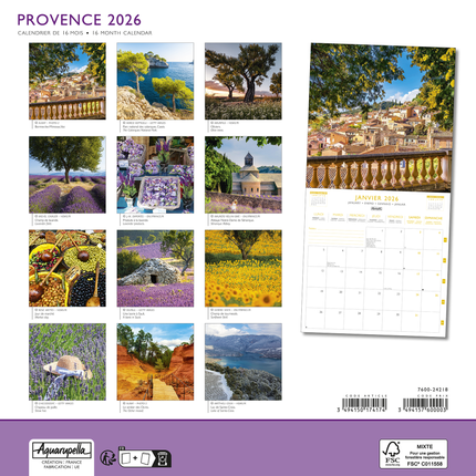 Aquarupella Provence Kalender 2026