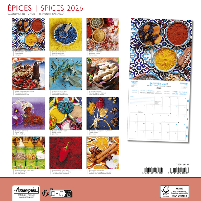 Aquarupella Spices Kalender 2026