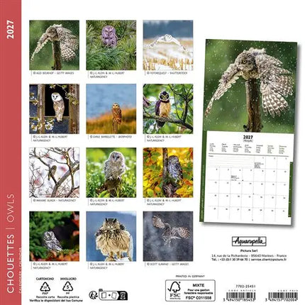 Aquarupella Uilen Kalender 2027 Mini