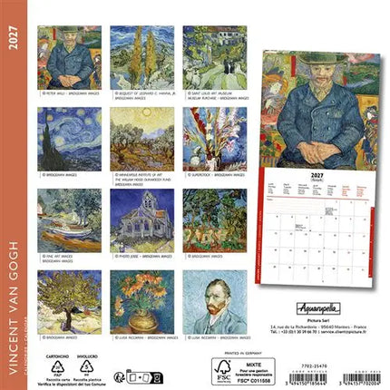 Aquarupella Van Gogh Kalender 2027 Mini