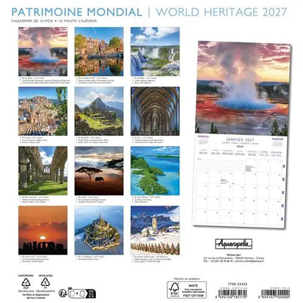 Aquarupella World Heritage Kalender 2027