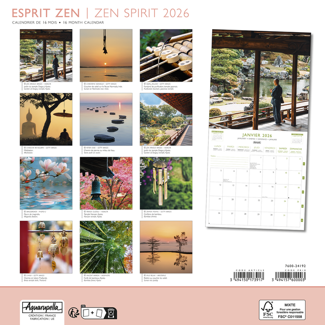 Aquarupella Zen Spirit Kalender 2026