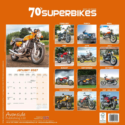 Avonside 70's Superbikes Kalender 2027