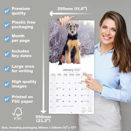 Avonside Airedale Terrier Kalender 2027