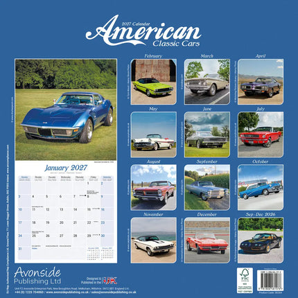 Avonside American Classic Cars Kalender 2027