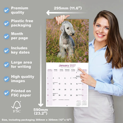 Avonside Bedlington Terrier Kalender 2027