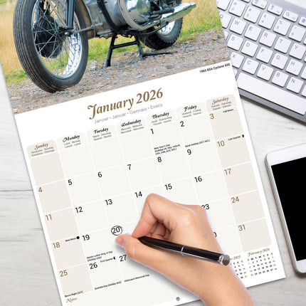 Avonside Classic British Bikes Kalender 2026