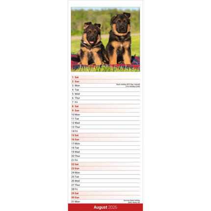 Avonside Duitse Herder Kalender 2026 Slimline