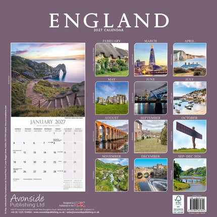 Avonside Engeland Kalender 2027