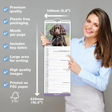 Avonside Engelse Cocker Spaniel Kalender 2027 Slimline
