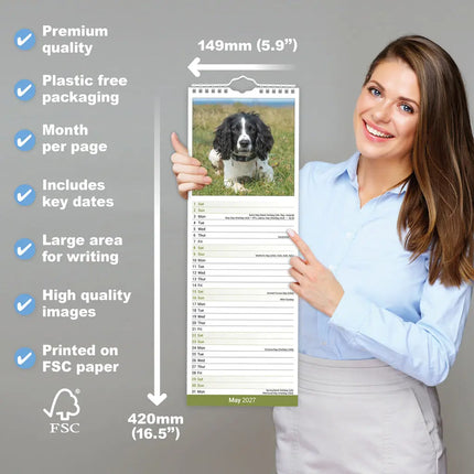 Avonside Engelse Springer Spaniel Kalender 2027 Slimline