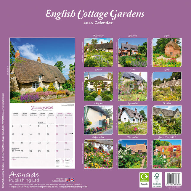 Avonside Engelse Tuinen Kalender 2026