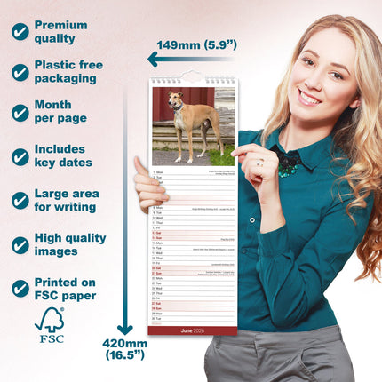 Avonside Greyhound Kalender 2026 Slimline