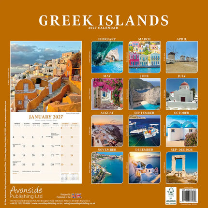 Avonside Griekenland Kalender 2027