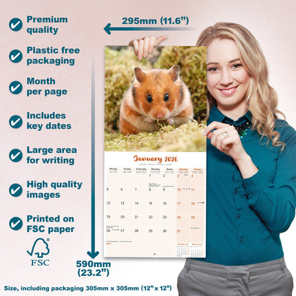 Avonside Hamster Kalender 2026