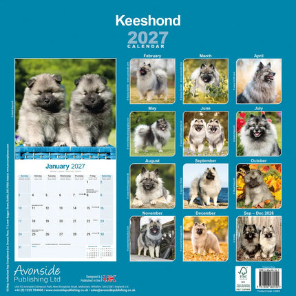 Avonside Keeshond Kalender 2027
