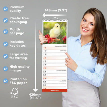 Avonside Kippen Kalender 2027 Slimline