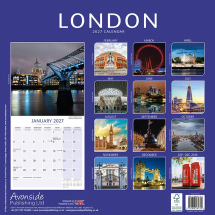 Avonside Londen Kalender 2027