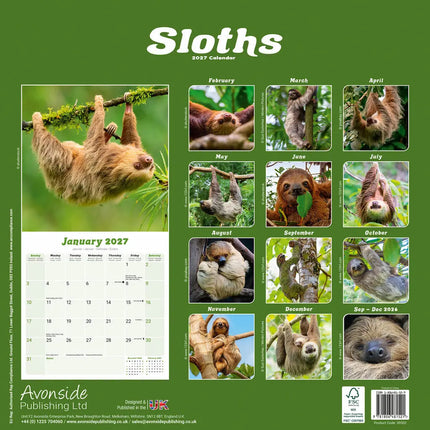 Avonside Luiaard Kalender 2027