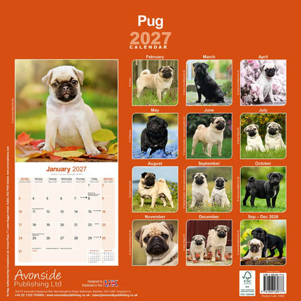 Avonside Mopshond Kalender 2027