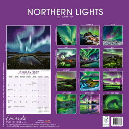 Avonside Noorderlicht Kalender 2027