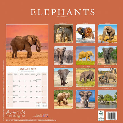 Avonside Olifanten Kalender 2027