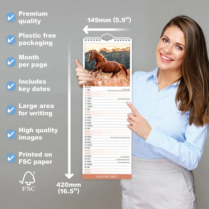 Avonside Paarden Kalender 2027 Slimline