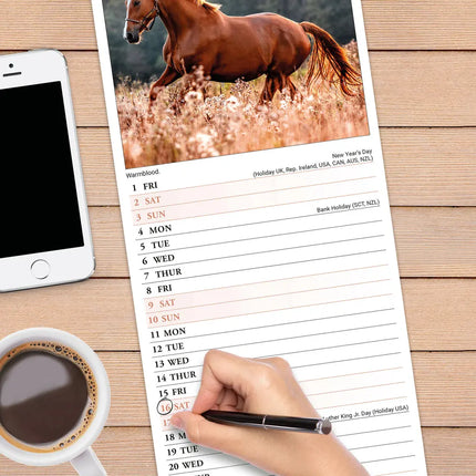 Avonside Paarden Kalender 2027 Slimline