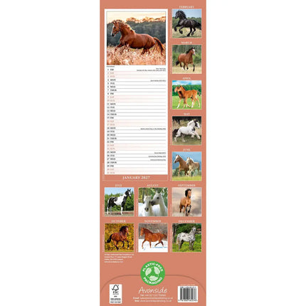 Avonside Paarden Kalender 2027 Slimline