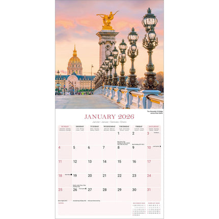 Avonside Parijs Kalender 2026