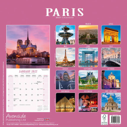 Avonside Parijs Kalender 2027
