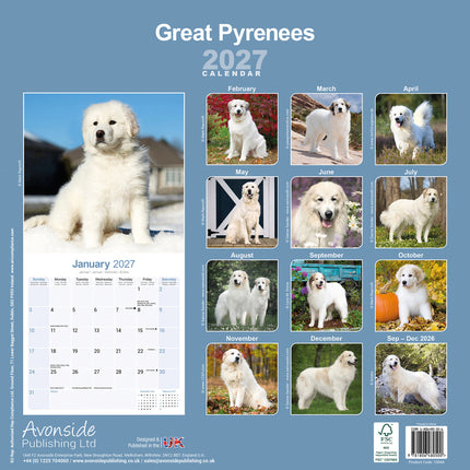 Avonside Pyreneese Berghond Kalender 2027