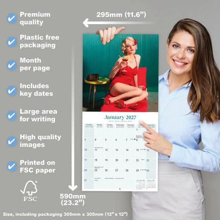Avonside Retro Pin Ups Kalender 2027