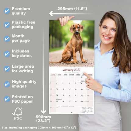 Avonside Rhodesian Ridgeback Kalender 2027