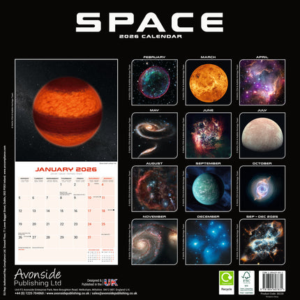 Avonside Ruimte Kalender 2026
