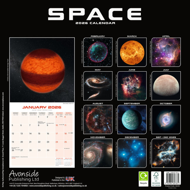 Avonside Ruimte Kalender 2026