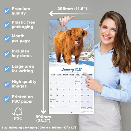 Avonside Schotse Hooglanders Kalender 2027