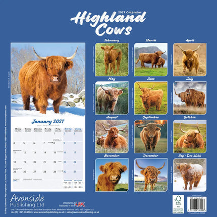 Avonside Schotse Hooglanders Kalender 2027