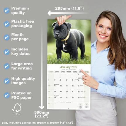 Avonside Staffordshire Bull Terrier Kalender 2027