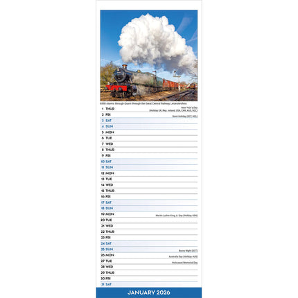 Avonside Steam Trains Kalender 2026 Slimline