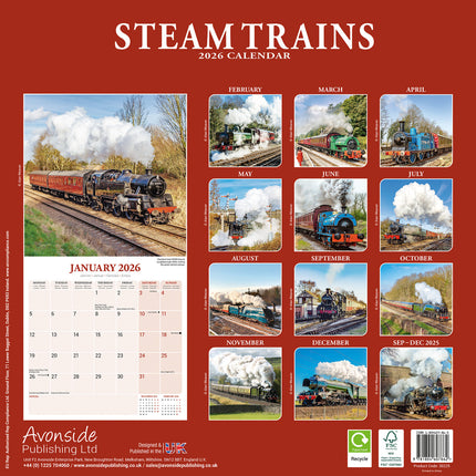 Avonside Stoomtreinen Kalender 2026