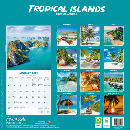 Avonside Tropische Eilanden Kalender 2026