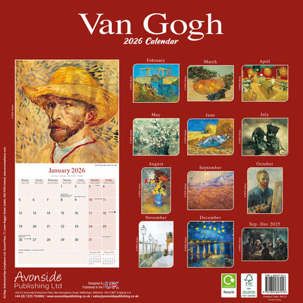 Avonside van Gogh Kalender 2026