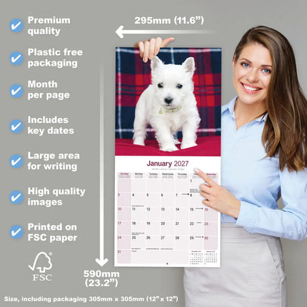 Avonside West Highland White Terrier Kalender 2027